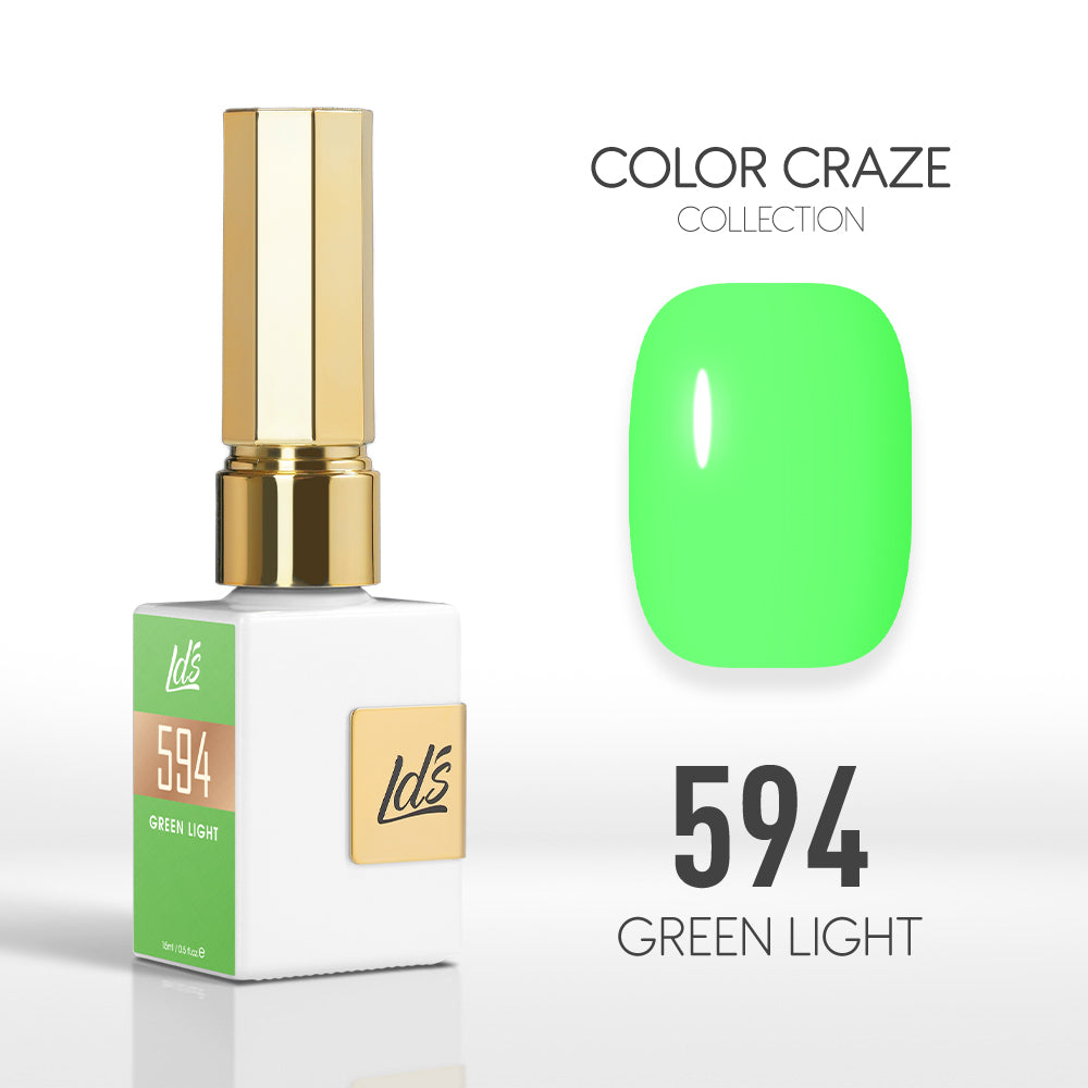 LDS Color Craze Collection - 594 Green Light - Gel Polish 0.5oz