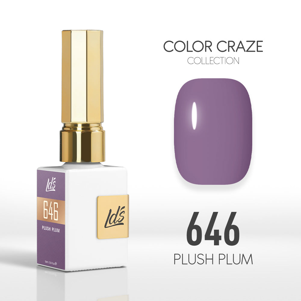 LDS Color Craze Collection - 646 Plush Plum - Gel Polish 0.5oz