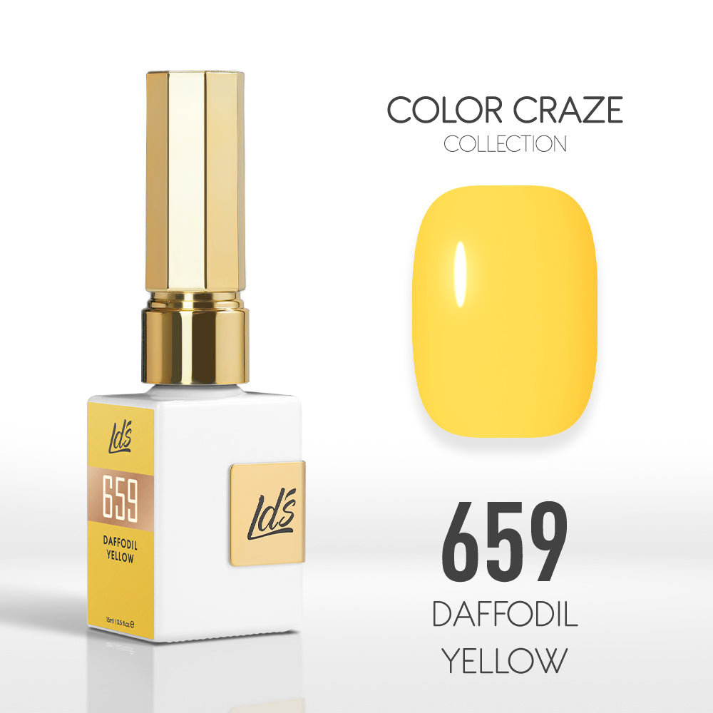 LDS Color Craze Collection - 659 Daffodil Yellow - Gel Polish 0.5oz