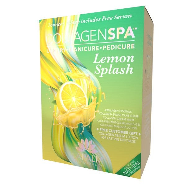 La Palm Collagen Spa - Case of 60 Pedi a Box (6 step) - Lemon Splash