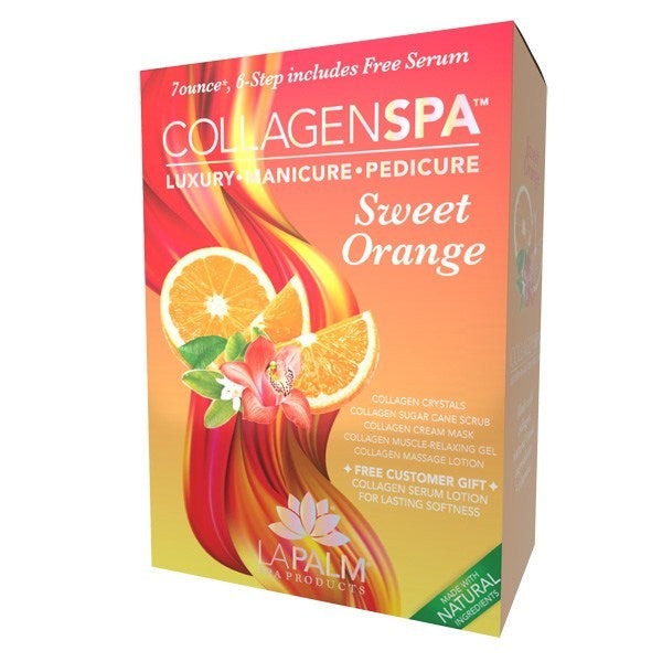 La Palm Collagen Spa - Case of 60 Pedi a Box (6 step) - Sweet Orange