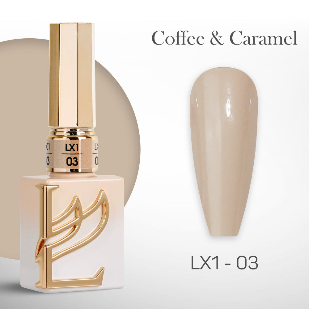 LAVIS LX1 - 03 - Gel Polish 0.5 oz - Coffee & Caramel Collection