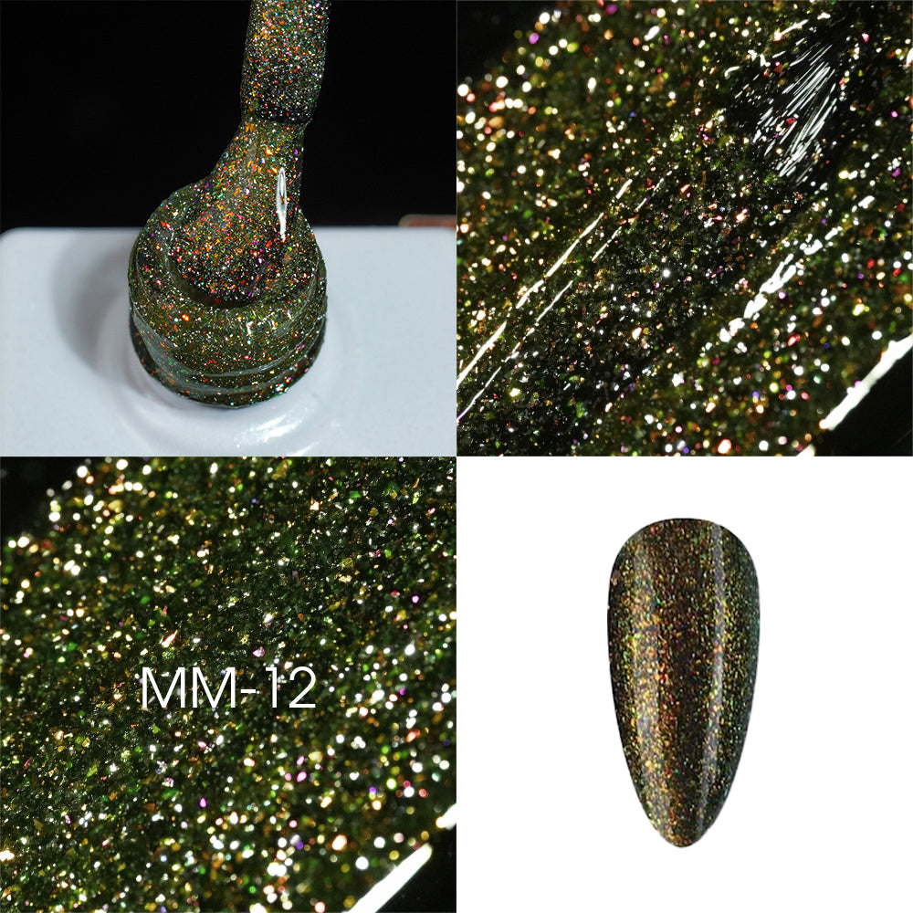 LAVIS MM12 - Gel Polish 0.5oz - Mermaid Lagoon Glitter Collection