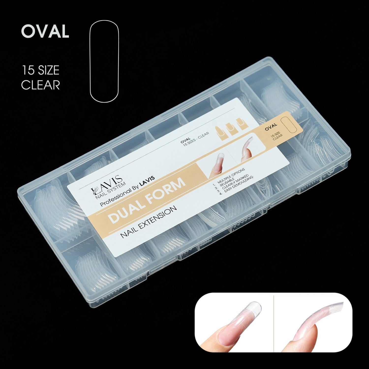 LAVIS - Dual Form Oval 15 Sizes Clear