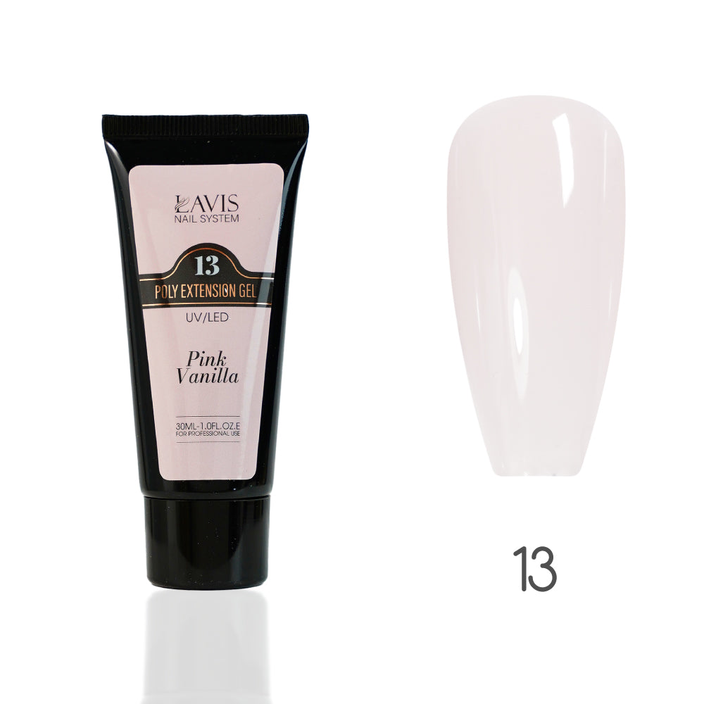 LAVIS Poly Extension Gel (ver 2) - 13 Pink Vanilla - UV/LED 30ml