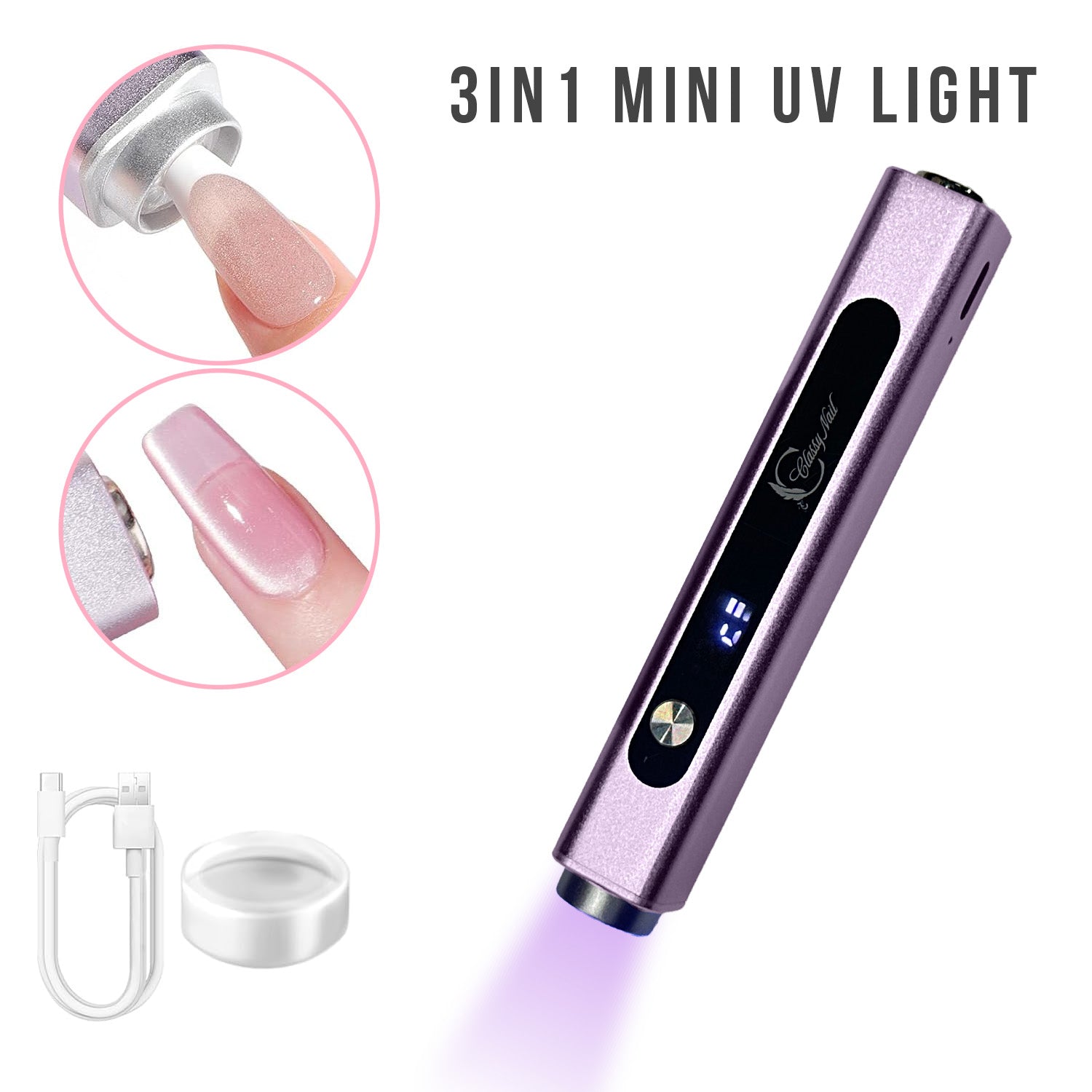 Classy Nail 3in1 Mini UV Light - Purple