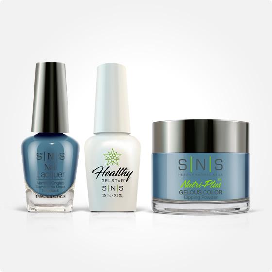 SNS 3 in 1 - SUN23 Deep Turquoise Waters - Dip(1oz), Gel & Lacquer Matching