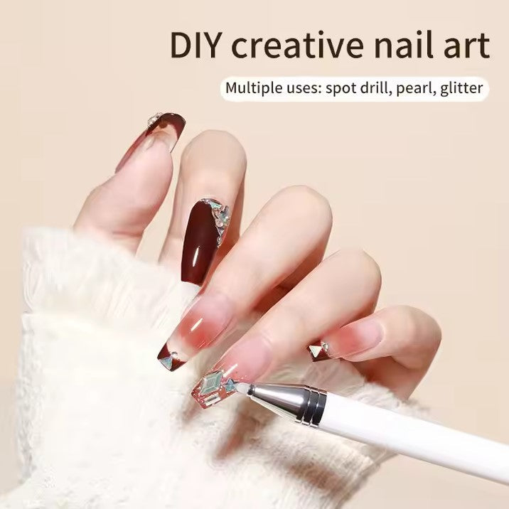 Refillable Wax Rhinestone Nail Art Pen