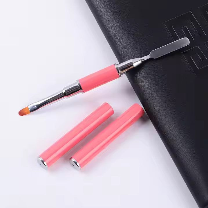 Dual-Ended Nail Brush Gel Nail Pen - Red Nail Art Brush