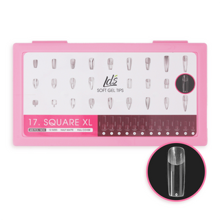 LDS - 17 Square XL Half Matte Nail Tips (Full Cover)