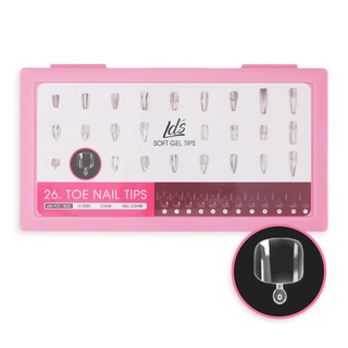 LDS - 26 Toe Nail Tips Clear Nail Tips (Full Cover)