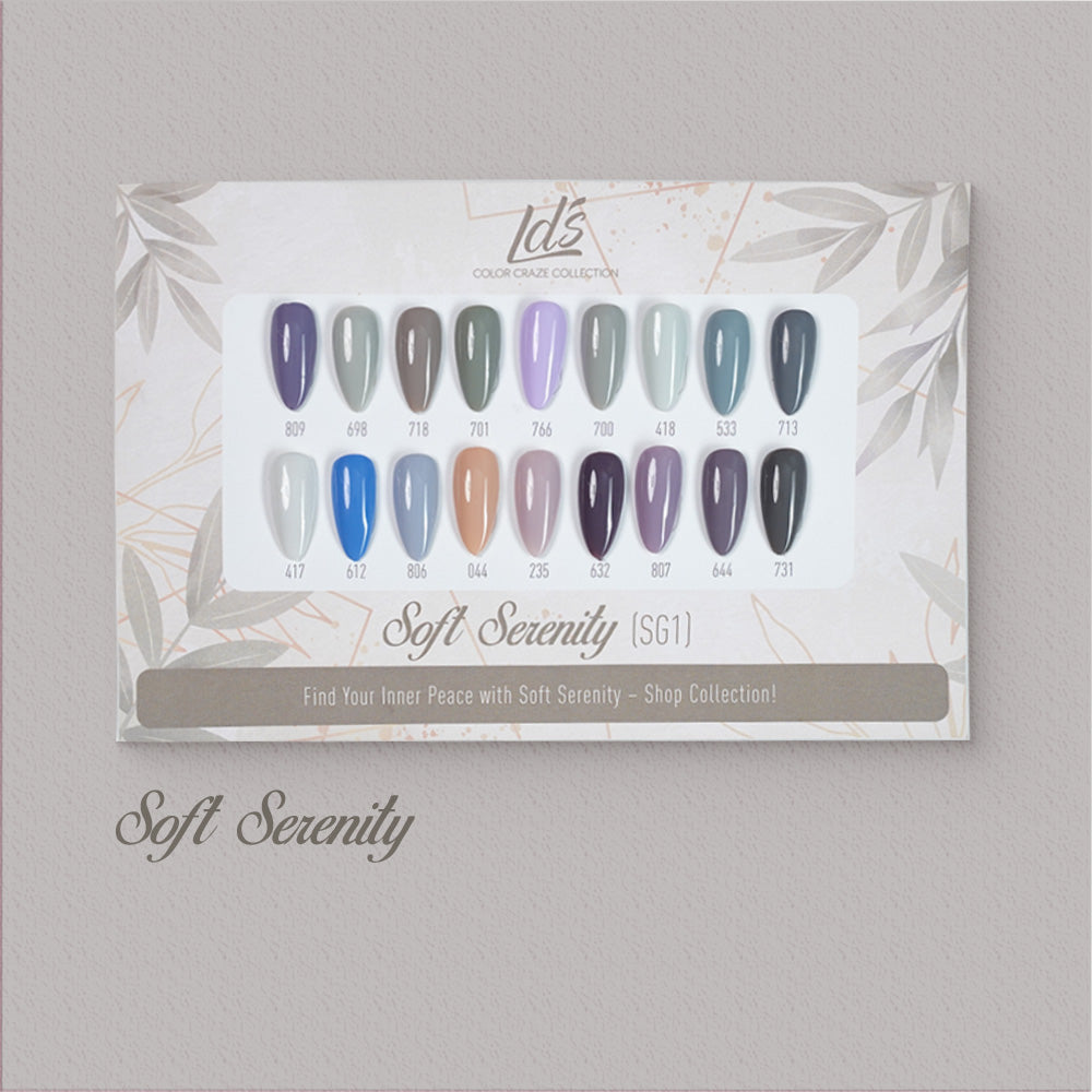 LDS Set 18 Colors - SG1 Soft Serenity Collection - 0.5oz