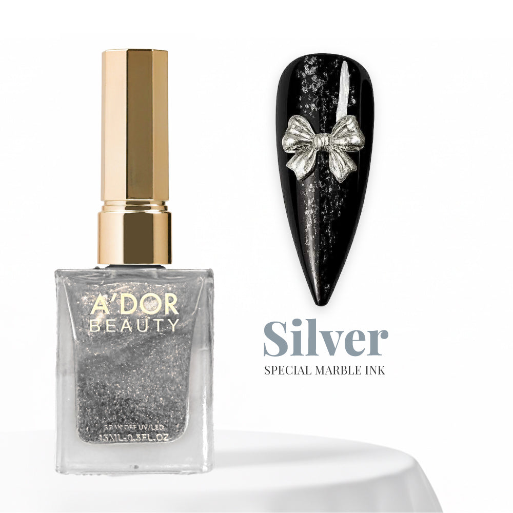 A'DOR Metallic Foil Ink 15ml - Silver