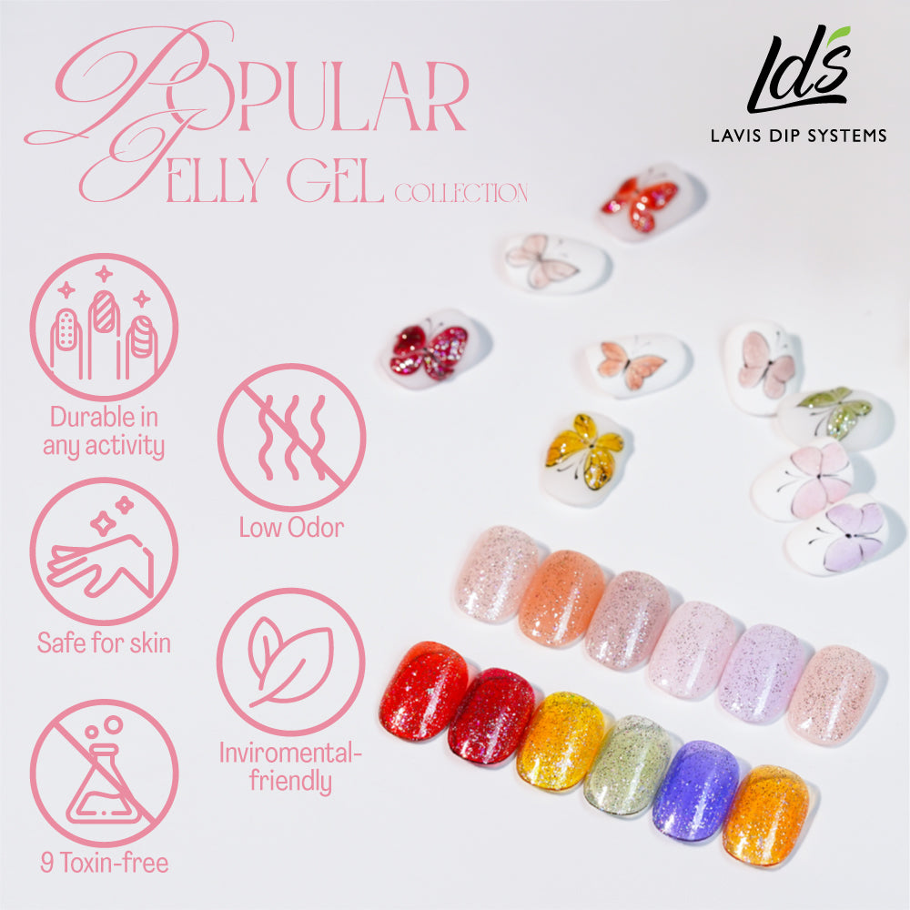 LDS Color Craze Gel Nail Polish - Set J04 - 0.5oz