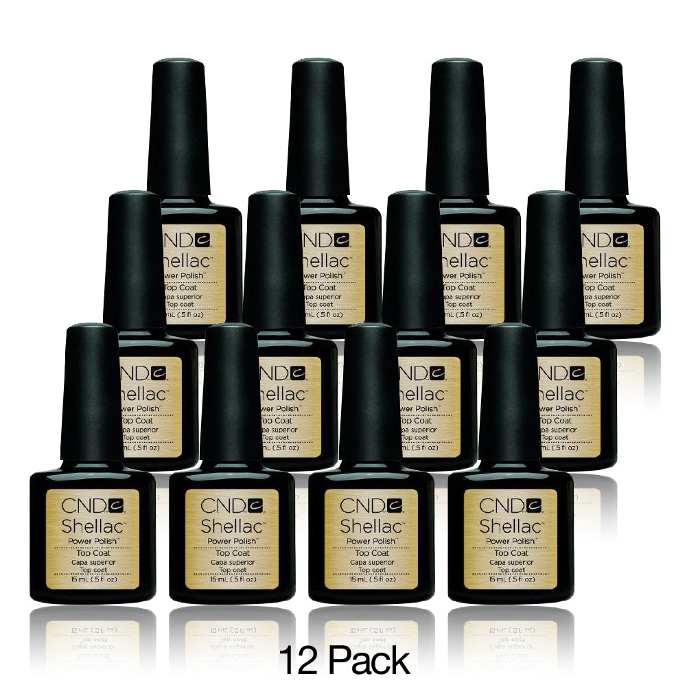 CND Shellac Set 12 Colors -  Top Coat 0.5 oz