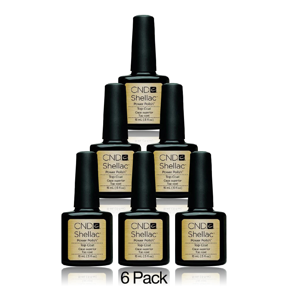 CND Shellac Set 6 Colors -  Top Coat 0.5 oz