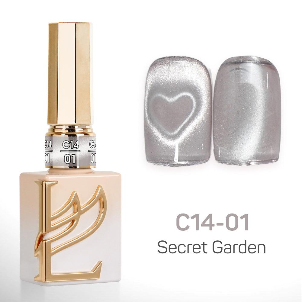 LAVIS Cat Eyes C14 - Set 24 Colors - Gel Polish 0.5 oz - Secret Garden Collection