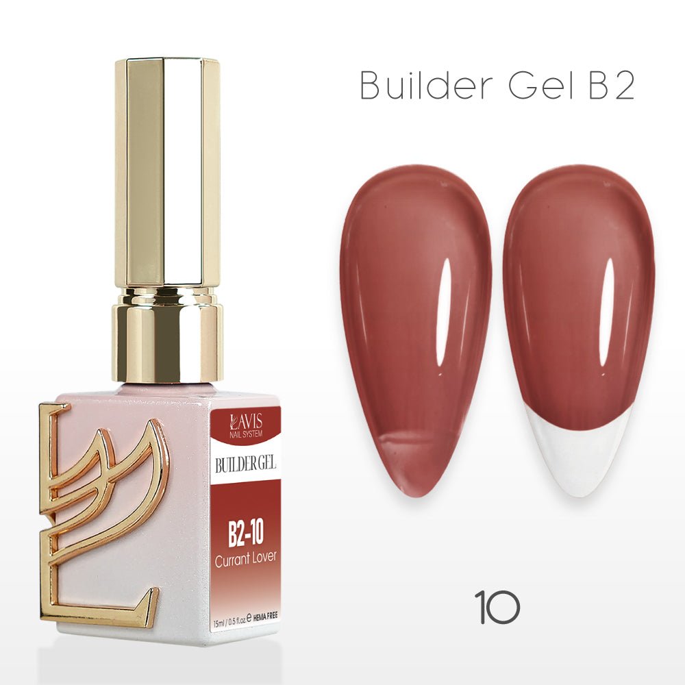LAVIS Builder Gel In The Bottle (Ver 3) - B2 - 10 Currant Lover - Gel Polish 0.5oz - DTK Nail Supply
