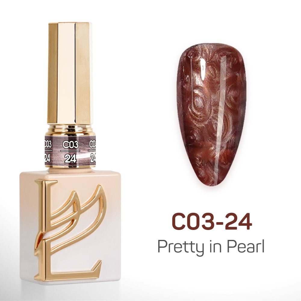 LAVIS C03 - Set 24 Color - Gel Polish 0.5 oz - Pretty in Pearl Collection - DTK Nail Supply