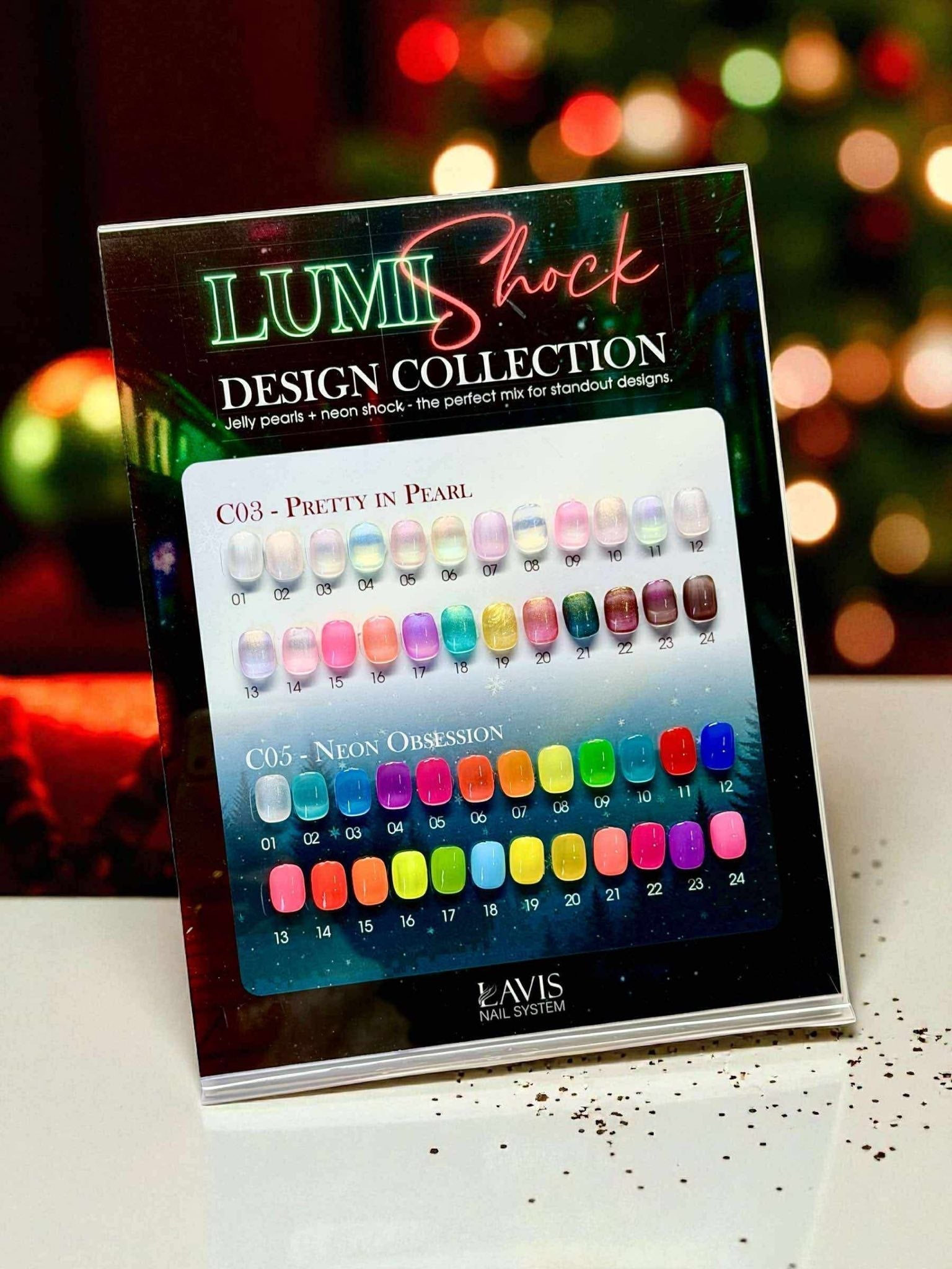 LAVIS Set 48 Colors - Gel Polish 0.5 oz - Lumi Shock Design Collection - DTK Nail Supply