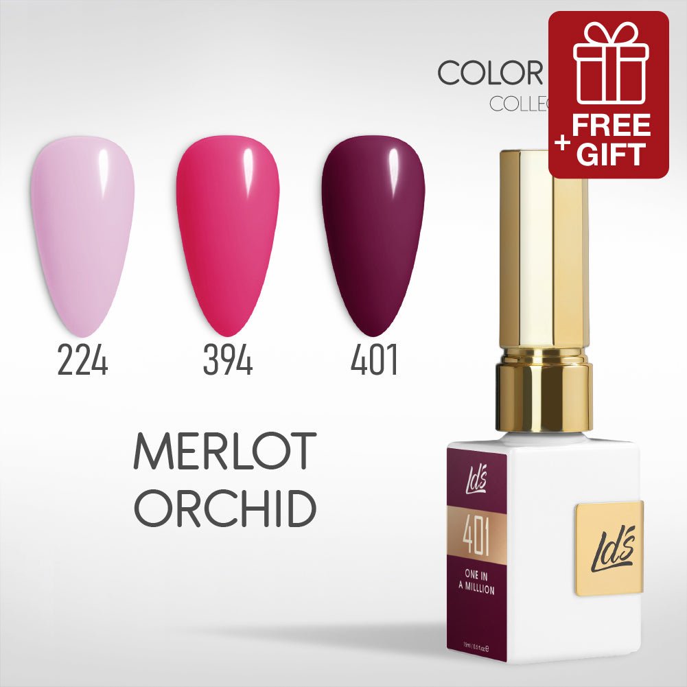 LDS Gel Set 3 - 15 - Merlot Orchid - 224, 394, 401 - DTK Nail Supply