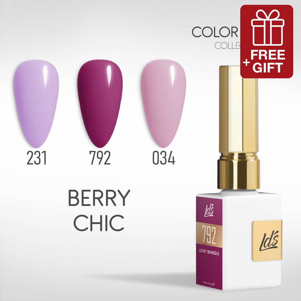 LDS Gel Set 3 - 24 - Berry Chic - 231, 792, 034 - DTK Nail Supply