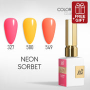 LDS Gel Set 3 - 25 - Neon Sorbet - 327, 5801, 549 - DTK Nail Supply