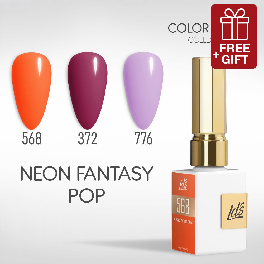 LDS Gel Set 3 - 27 - Neon Fantasy Pop - 568, 372, 776 - DTK Nail Supply