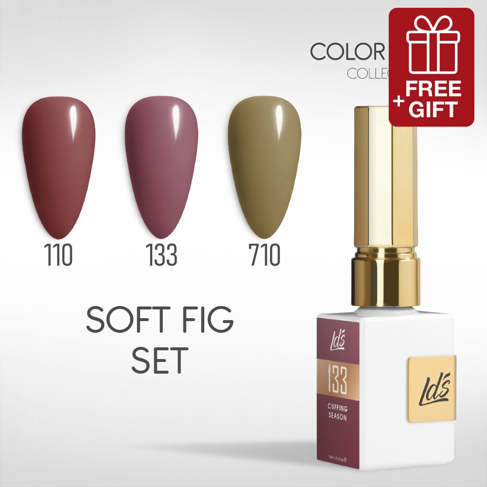 LDS Gel Set 3 - 5 - Soft Fig - 110, 133, 710 - DTK Nail Supply