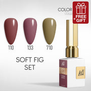 LDS Gel Set 3 - 5 - Soft Fig - 110, 133, 710 - DTK Nail Supply