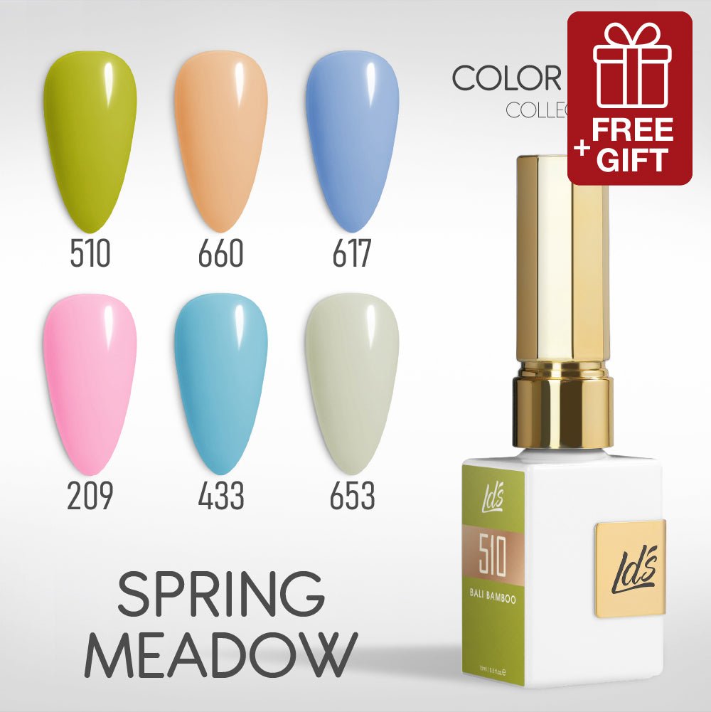 LDS Gel Set 6 - 16 - Spring Meadow - 510, 660, 617, 209, 433, 653 - DTK Nail Supply