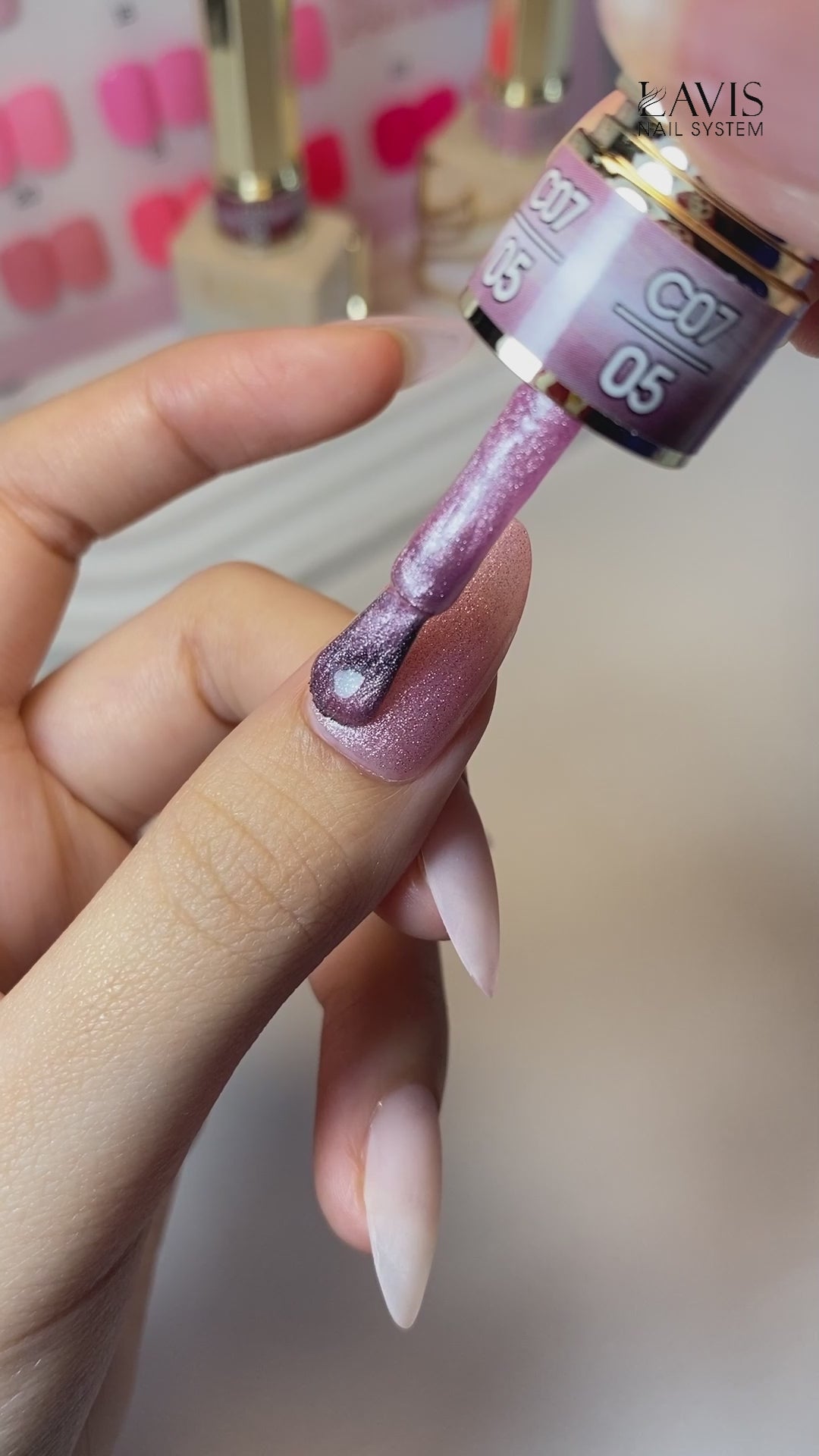 Load video: LAVIS C07 - 05 - Gel Polish 0.5 oz - Pinktopia Collection