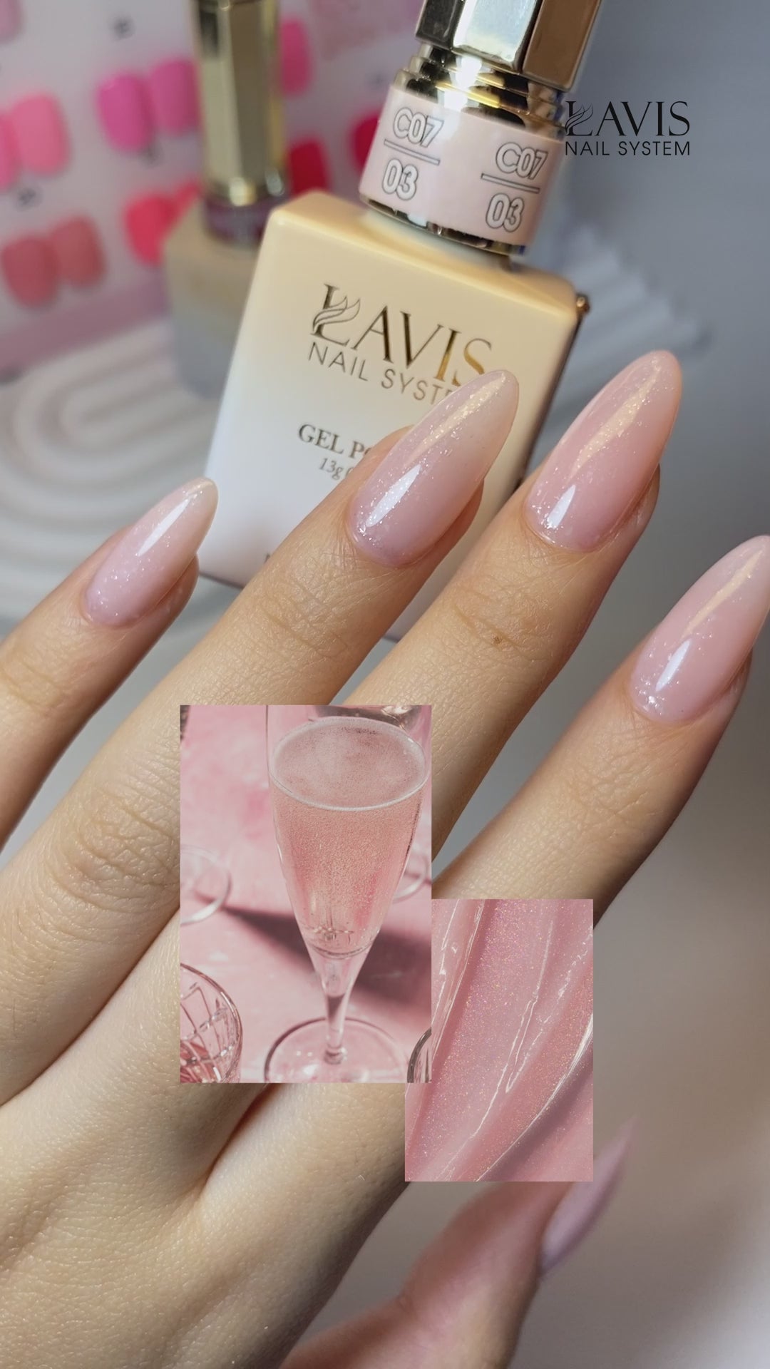 Load video: LAVIS C07 - 03 - Gel Polish 0.5 oz - Pinktopia Collection