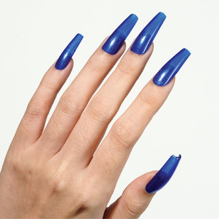 LDS Gel Nail Polish Duo - 147 Glitter Colors - Cobalt Blue