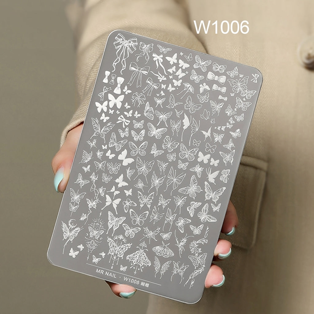 Nail Printing Steel Plate W1006 - Butterfly pattern