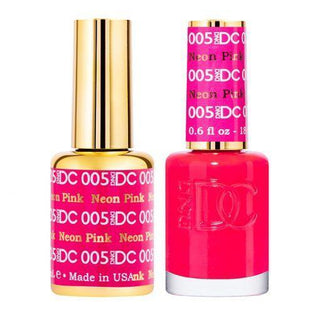  DND DC Gel Nail Polish Duo - 005 Pink Colors - Neon Pink
