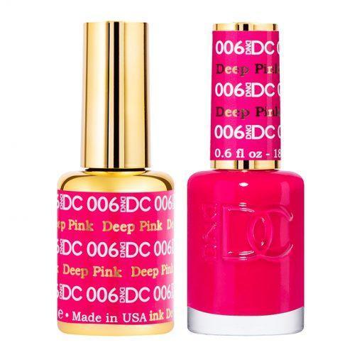 DND DC Gel Nail Polish Duo - 006 Pink Colors - Deep Pink