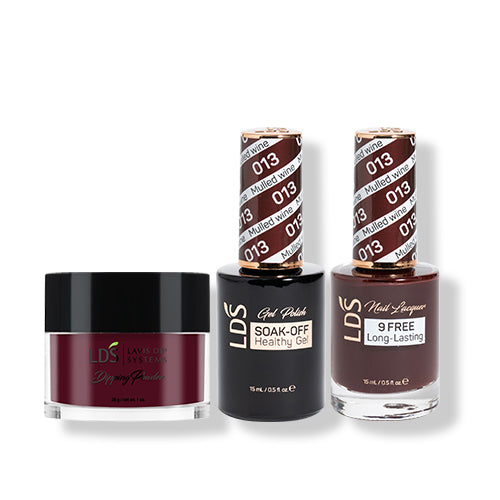 LDS 3 in 1 - 013 Mulled Wine - Dip (1oz), Gel & Lacquer Matching