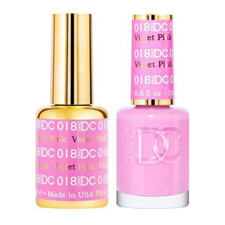  DND DC Gel Nail Polish Duo - 018 Pink Colors - Violet Pink