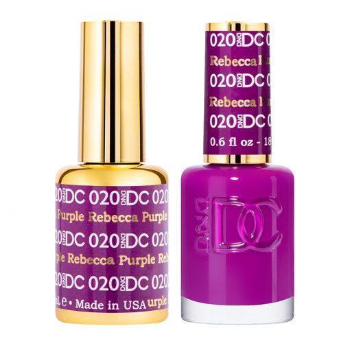 DND DC Gel Nail Polish Duo - 020 Purple Colors - Rebecca Purple