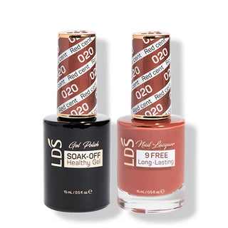 LDS 020 Red Cent - LDS Gel Polish & Matching Nail Lacquer Duo Set - 0.5oz