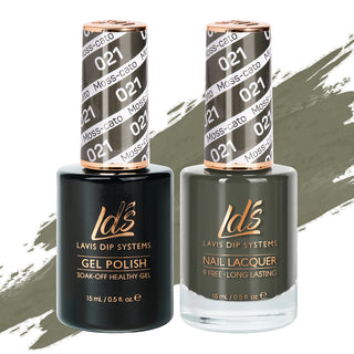 LDS 021 Moss-Cato - LDS Gel Polish & Matching Nail Lacquer Duo Set - 0.5oz
