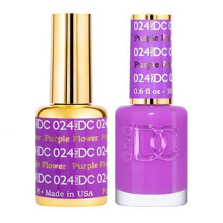  DND DC Gel Nail Polish Duo - 024 Purple Colors - Purple Flower