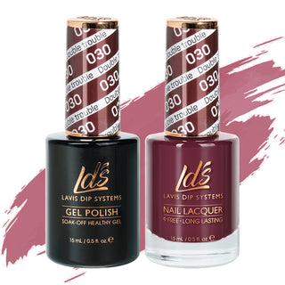 LDS 030 Double Trouble - LDS Gel Polish & Matching Nail Lacquer Duo Set - 0.5oz