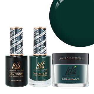 LDS 3 in 1 - 032 Forest-Ever Green - Dip (1.5oz), Gel & Lacquer Matching