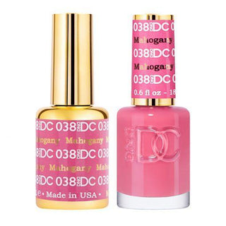  DND DC Gel Nail Polish Duo - 038 Pink Colors - Mahogany