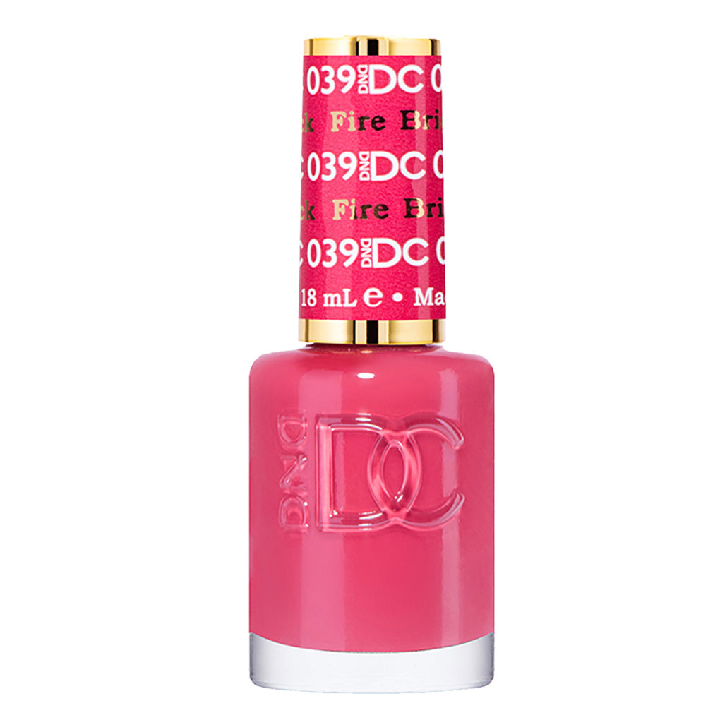 DND DC Nail Lacquer - 039 Pink Colors - Fire Brick