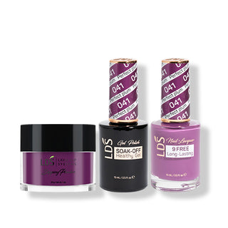 LDS 3 in 1 - 041 Perfect Plum - Dip (1oz), Gel & Lacquer Matching