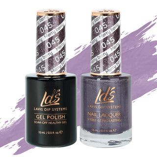 LDS 045 Merry Berry - LDS Gel Polish & Matching Nail Lacquer Duo Set - 0.5oz