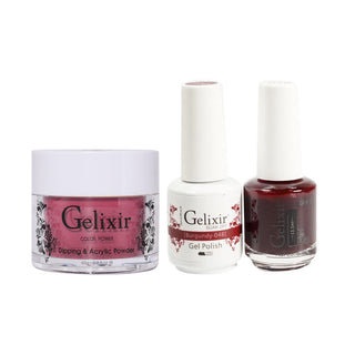 Gelixir 3 in 1 - 048 Burgundy - Acrylic & Dip Powder, Gel & Lacquer